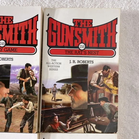 Vintage The Gunsmith All Action Western Romance Novel x4 - Picture 3 of 14